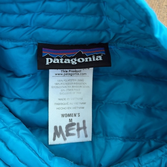 Patagonia women’s puffer jacket in blue size M - Picture 2 of 6